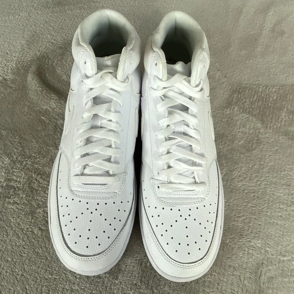 Nike Court Vision Mid Next Nature Mens Sneakers Shoes 10.5 White Leather NEW